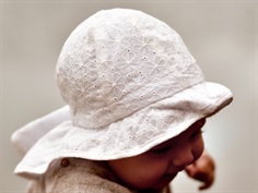 Mikk-line sun hat white broderie anglaise